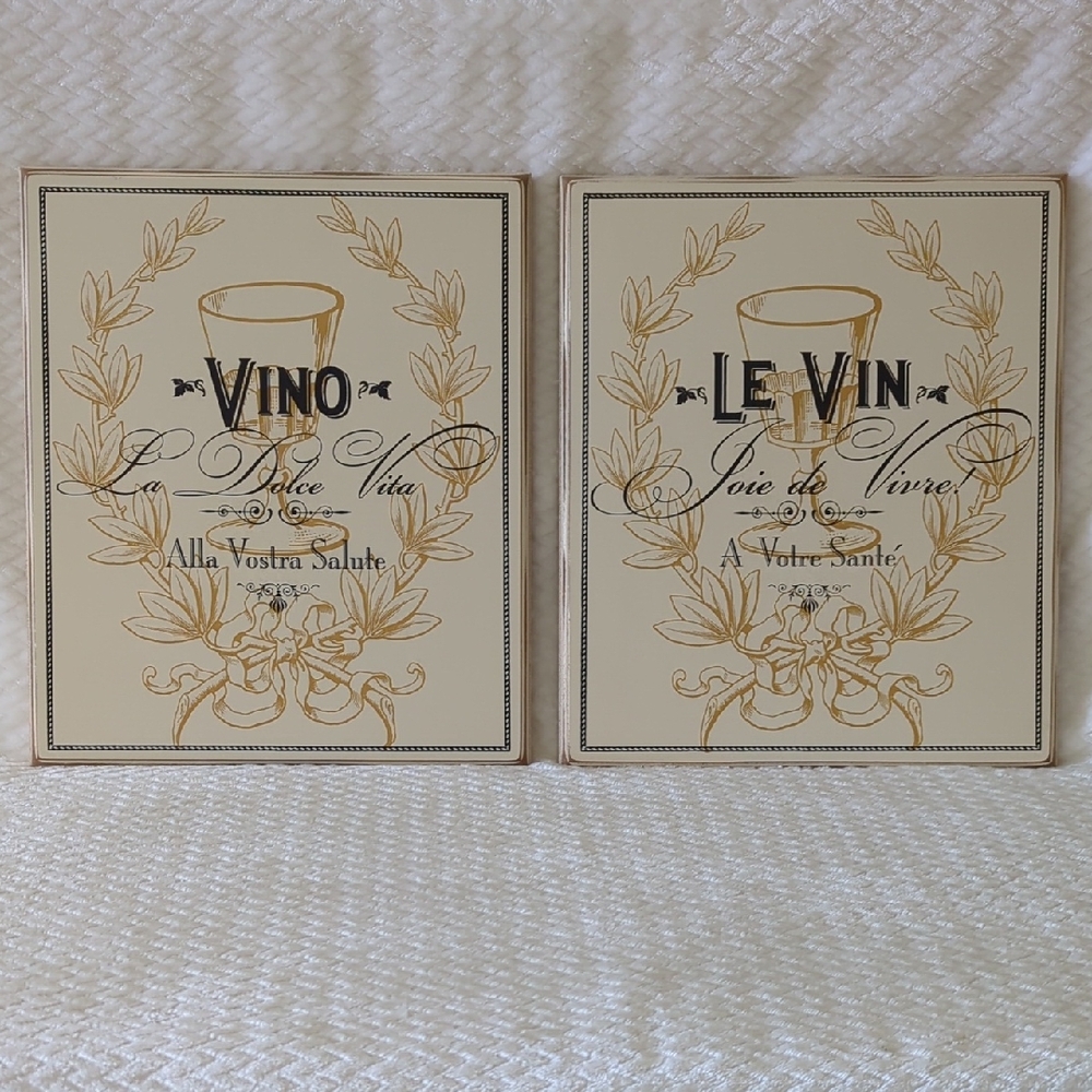 Set of Two Wine-Themed Wall Art